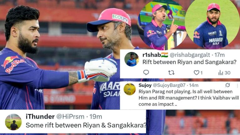 Riyan Parag Omitted: RR Fans Speculate Rift with Sangakkara After LSG Toss