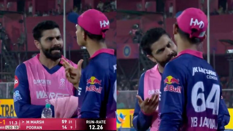 Ravindra Jadeja Guides Yashasvi Jaiswal During RR vs LSG Clash