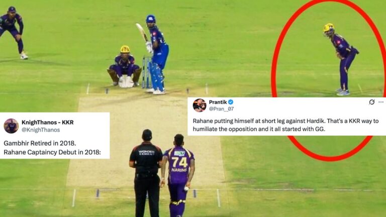 Ajinkya Rahane’s Bold Captaincy Sparks Gautam Gambhir Nostalgia for KKR Fans