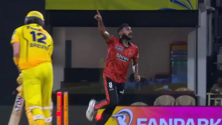 Eshan Malinga Stuns Dewald Brevis in High-Stakes CSK vs SRH Clash