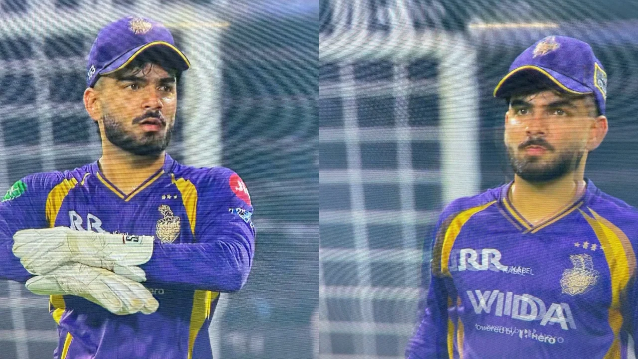 kartik tyagi fumes as tejasvi dahiya drops a sitter of abishek porel in kkr vs dc clash